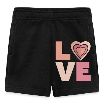 L’AMOUR avec le cœur - Short Bébé - noir - Devant