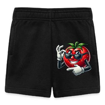 Coole Tomate Sonnenbrille Cartoon Veggie Spaß - Baby Shorts - Schwarz - Vorne