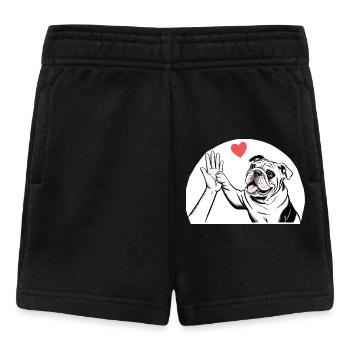 Englische Bulldogge - Baby Shorts - Schwarz - Vorne