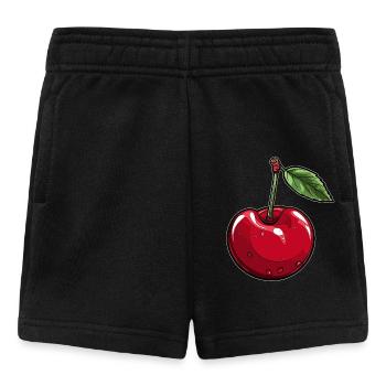Rote Cherry Kirsche - Baby Shorts - Schwarz - Vorne