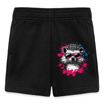 Lustiger Igel mit Sonnenbrille - Baby Shorts - Schwarz - Vorne