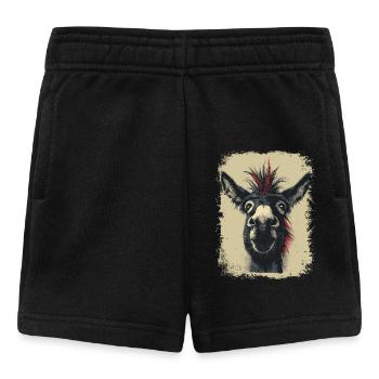 Lustiger Esel - Baby Shorts - Schwarz - Vorne