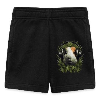 DJ Meerschweinchen - Baby Shorts - Schwarz - Vorne