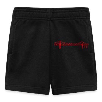 Rendsburger Hochbrücke Scribble Design – RD Skylin - Baby Shorts - Schwarz - Vorne