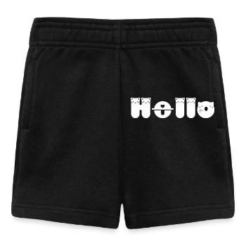 Hallo Katze - Baby Shorts - Schwarz - Vorne