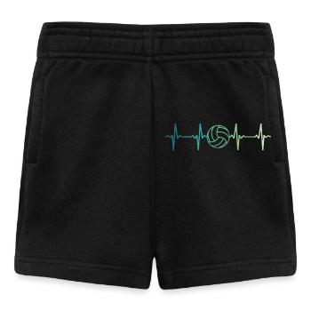 Volleyball-Herzschlag-Volleyballspieler - Baby Shorts - Schwarz - Vorne