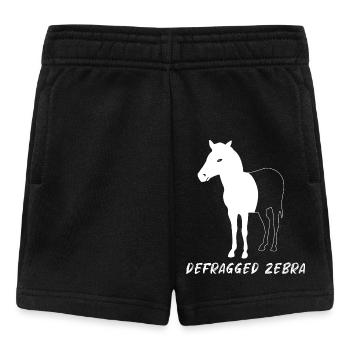 Cadeau de programmeur Geek Admin de Zebra défragmenté - Short Bébé - noir - Devant