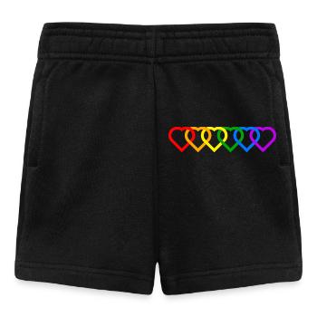 Fierté satenkaari coeur - Short Bébé - noir - Devant
