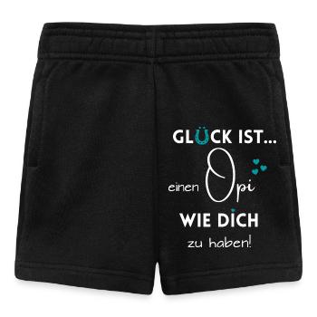 Glück ist, einen Opi wie Dich zu haben! - Baby Shorts - Schwarz - Vorne