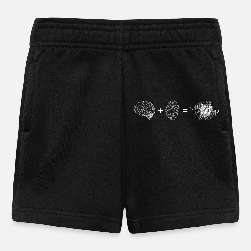 Herzfusion des Gehirns - Baby Shorts - Schwarz