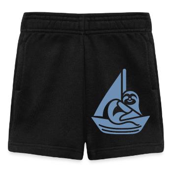 Voilier minimaliste paresseux d’été - Short Bébé - noir - Devant