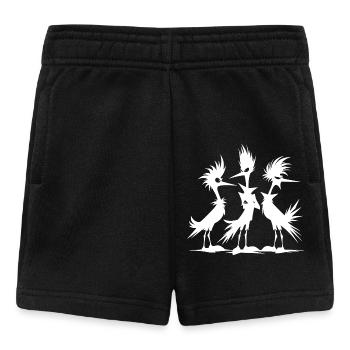 Crazy funny bird group - Baby Shorts - black - Front