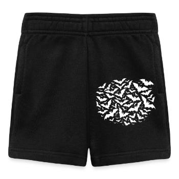 Riesiger fliegender Schwarm von Fledermäusen - Baby Shorts - Schwarz - Vorne