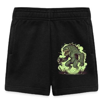 Monstre vert bande dessinée horreur illustration - Short Bébé - noir - Devant