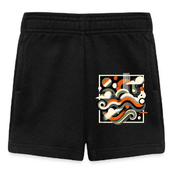 Mutige abstrakte Kunst in leuchtenden Farben - Baby Shorts - Schwarz - Vorne