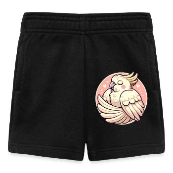 cacatoès endormi confortable dessin animé - Short Bébé - noir - Devant