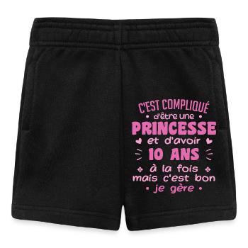 Frau Prinzessin Geburtstag 10 Jahre alt - Baby Shorts - Schwarz - Vorne