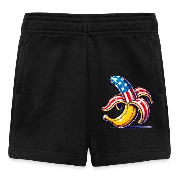 Patriotic Banana PopArt Design - Baby Shorts - black - Front