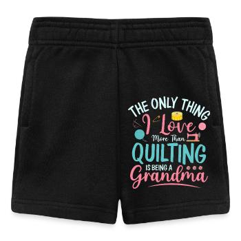 The Only Thing I Love More Than Quilting Quilter S - Baby Shorts - Schwarz - Vorne