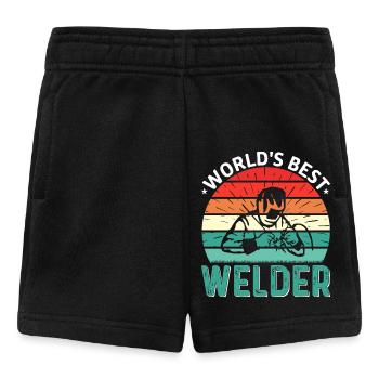Best Welder Funny Welding Metal Worker - Baby Shorts - black - Front