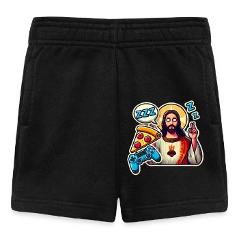 Pixel Gamer Life Manger Dormir Respawn - Short Bébé - noir - Devant