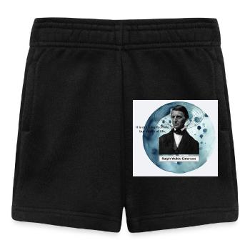 Depth of Life – Ralph Waldo Emerson Quote - Baby Shorts - black - Front