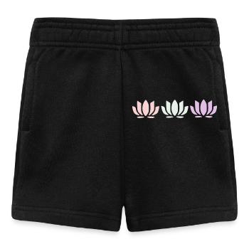 Lotus Flower Lotus Flowers Pastel Flower Blossom Yoga - Baby Shorts - black - Front