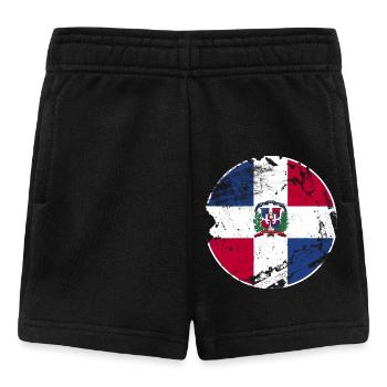 Dom Rep Vintage Drapeau Dominicain - Short Bébé - noir - Devant