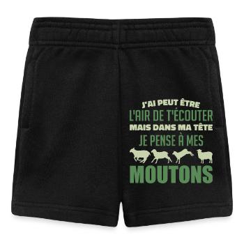 I think of my sheep - Baby Shorts - black - Front