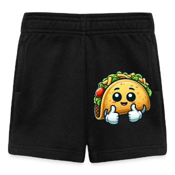 Süßer Taco Cartoon Mexikanische Küche - Baby Shorts - Schwarz - Vorne