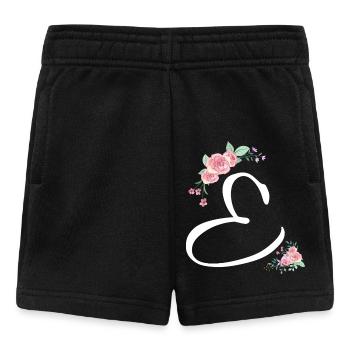 Brief und Blumen - Baby Shorts - Schwarz - Vorne