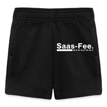Saas-Fee coordinates Valais Switzerland - Baby Shorts - black - Front