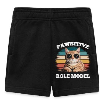 Lustiges Tabby Cat Pfotenartiges Vorbild - Baby Shorts - Schwarz - Vorne