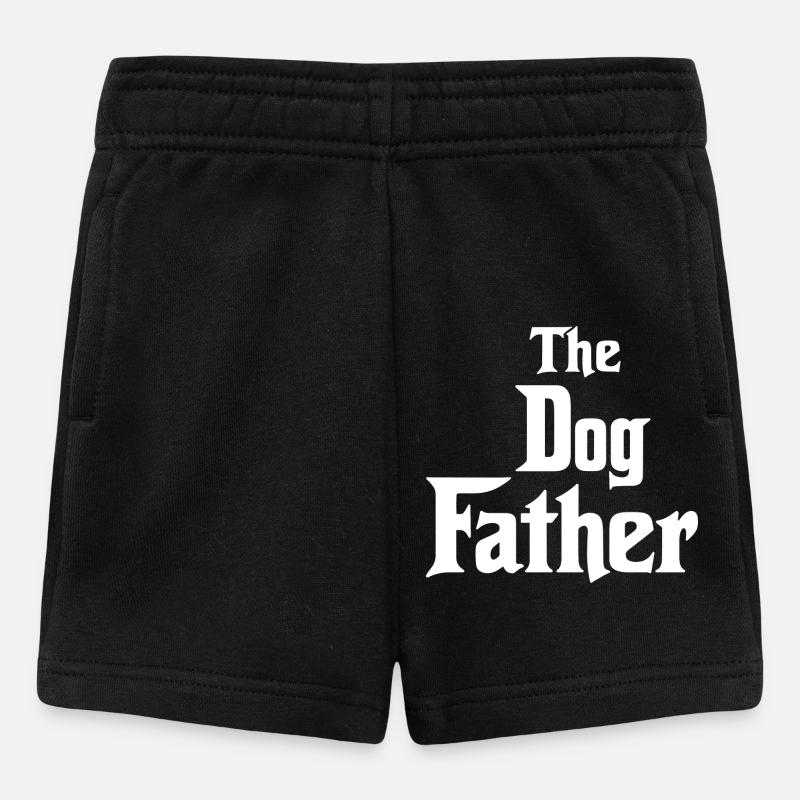 Conception de typographie amusante « The Dog Father » - Short Bébé - noir