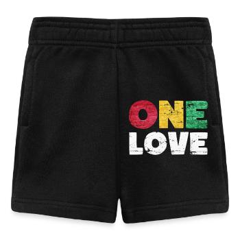 One Love Reggae Musik - Baby Shorts - Schwarz - Vorne