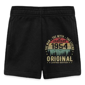 71 Jahre altes Geburtstagsgeschenk, geboren im Januar 1954 - Baby Shorts - Schwarz - Vorne