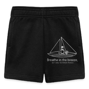 Sailing Sailboat Silhouette Minimalist - Baby Shorts - black - Front