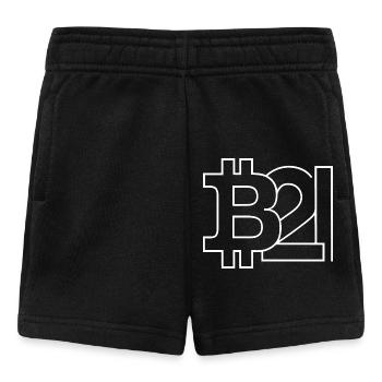 Bitcoin Silhouette 21 millions de devises - Short Bébé - noir - Devant