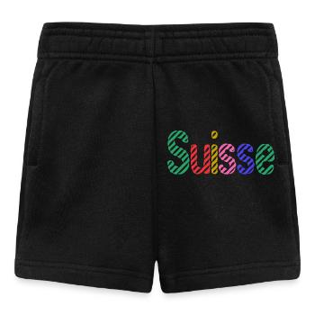 SCHWEIZ. HUMOR. LAND. FLAGGE. GENF. LAUSANNE - Baby Shorts - Schwarz - Vorne