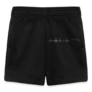 Heartbeat mountain - Baby Shorts - black - Front