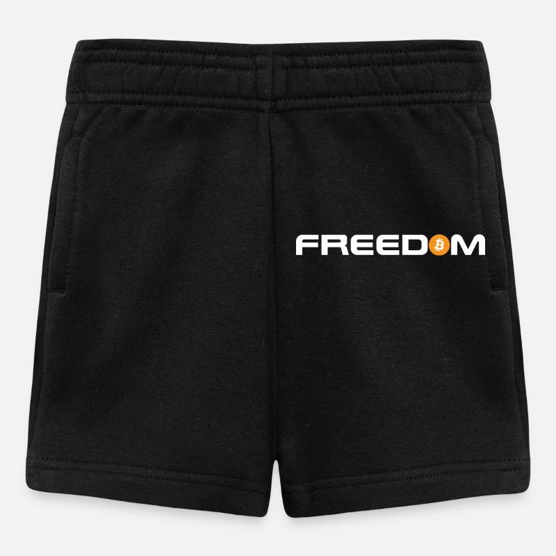 Bitcoin - Freedom - Baby Shorts - Schwarz