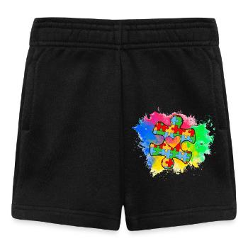 Autism Puzzle - Baby Shorts - black - Front