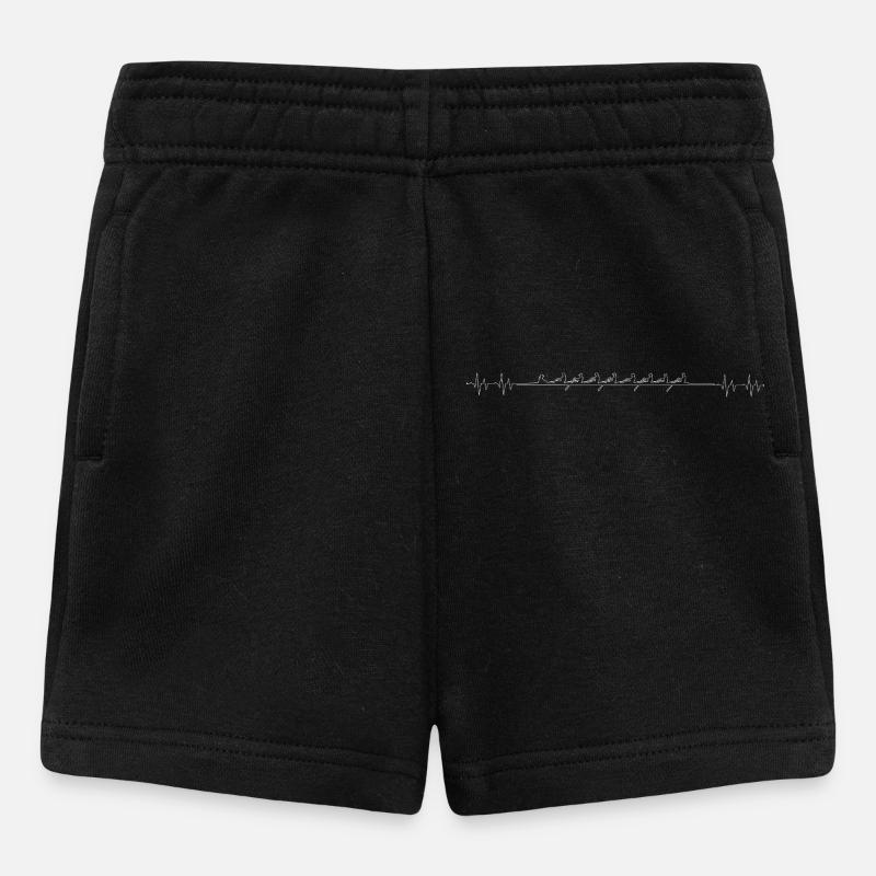 Heartbeat rowing - Baby Shorts - black