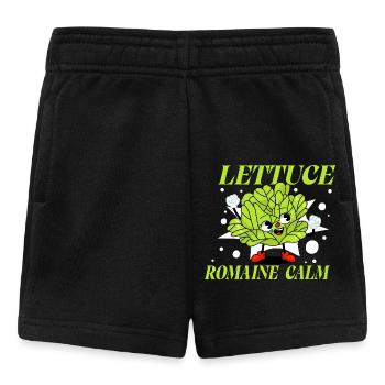 Laitue romaine calme – Salade amusante - Short Bébé - noir - Devant