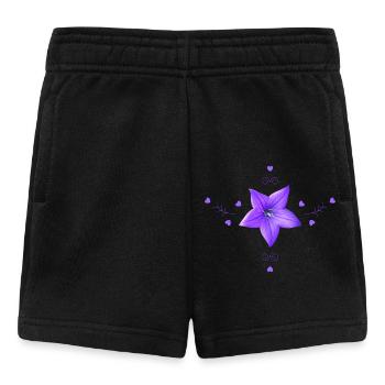Bluebell Fleur violette - Short Bébé - noir - Devant