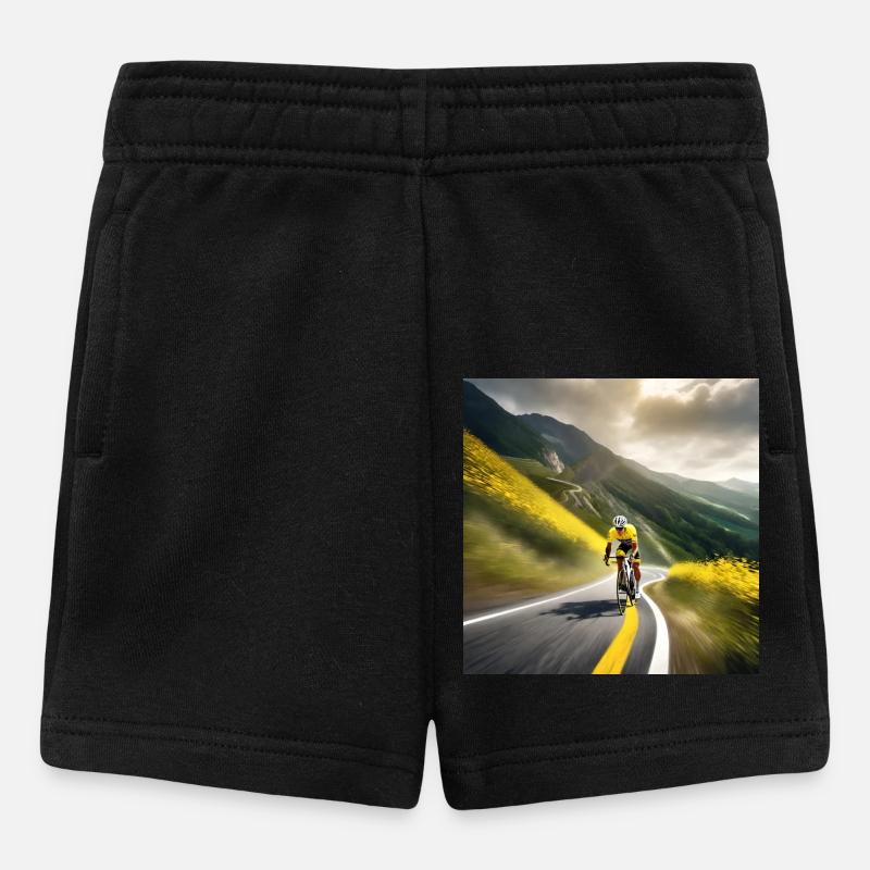 Chasing the Summit: A Yellow Jersey's Quest - Baby Shorts - black