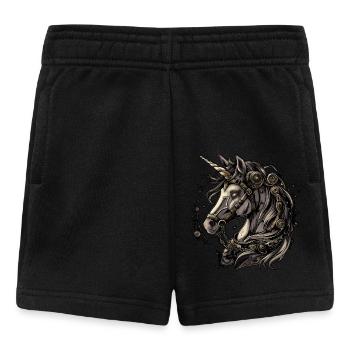 Einhorn Steampunk - Baby Shorts - Schwarz - Vorne