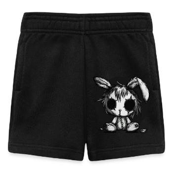 Mignon lapin effrayant - Short Bébé - noir - Devant