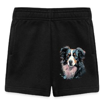 Border Collie Dog - Baby Shorts - black - Front