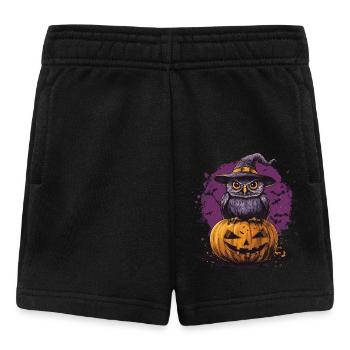 Lustige Halloween Eule - Baby Shorts - Schwarz - Vorne